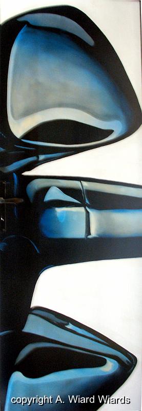ohne Titel (Bemalte Türseite) | Maße (HxB): 194 x 70 cm | 1992-02-001