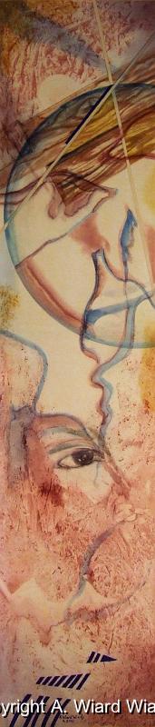 Skylla (Bemalte Schrankwand) | Maße (HxB): 194 x 44 cm | 2001-04-002