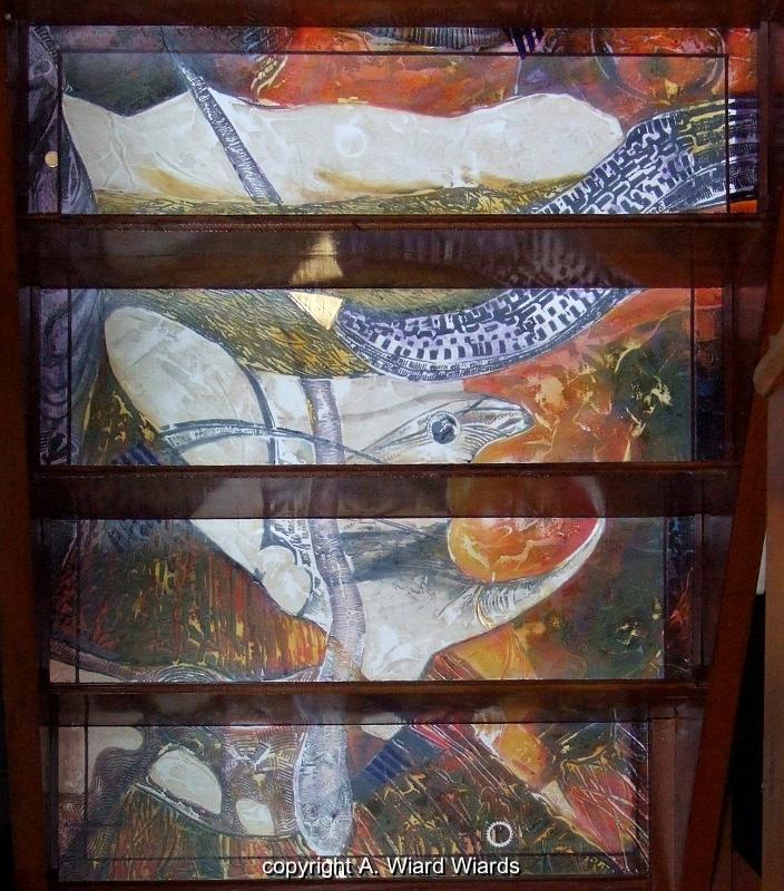 Bellerophon und die Chimaera (Bemalte Treppenuntersichten) | Mae (HxB): 82 x 80 cm | 2009-09-001