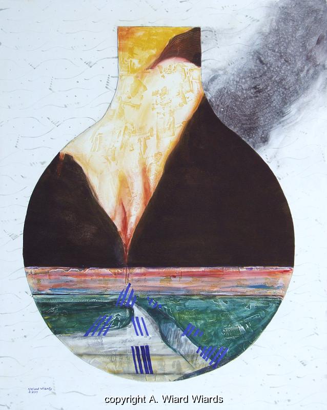 Gewitter (H. Heine - Die Nordsee - Zweiter Zyklus, Bild II/XI) | Mae (HxB): 100 x 80 cm | 2019-00-014